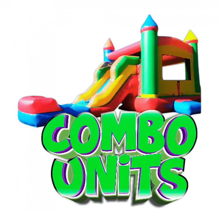 Blue & yellow bounce house combo